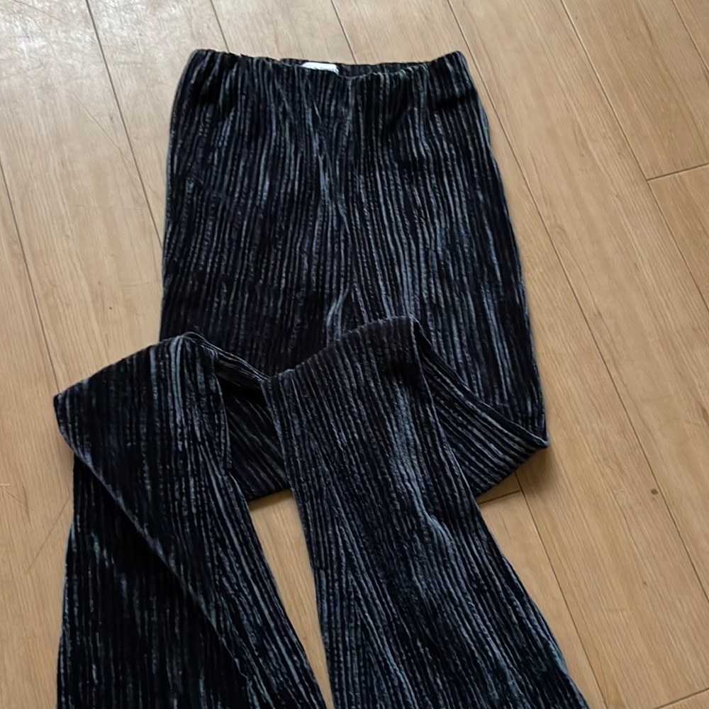 Velvet black Urban Outfitters flare pants